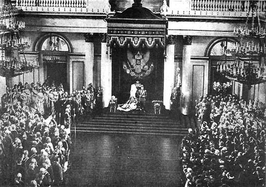 Выступление Николая II перед депутатами Государственной Думы и  членами Государственного Совета. 27 апреля 1906 г.